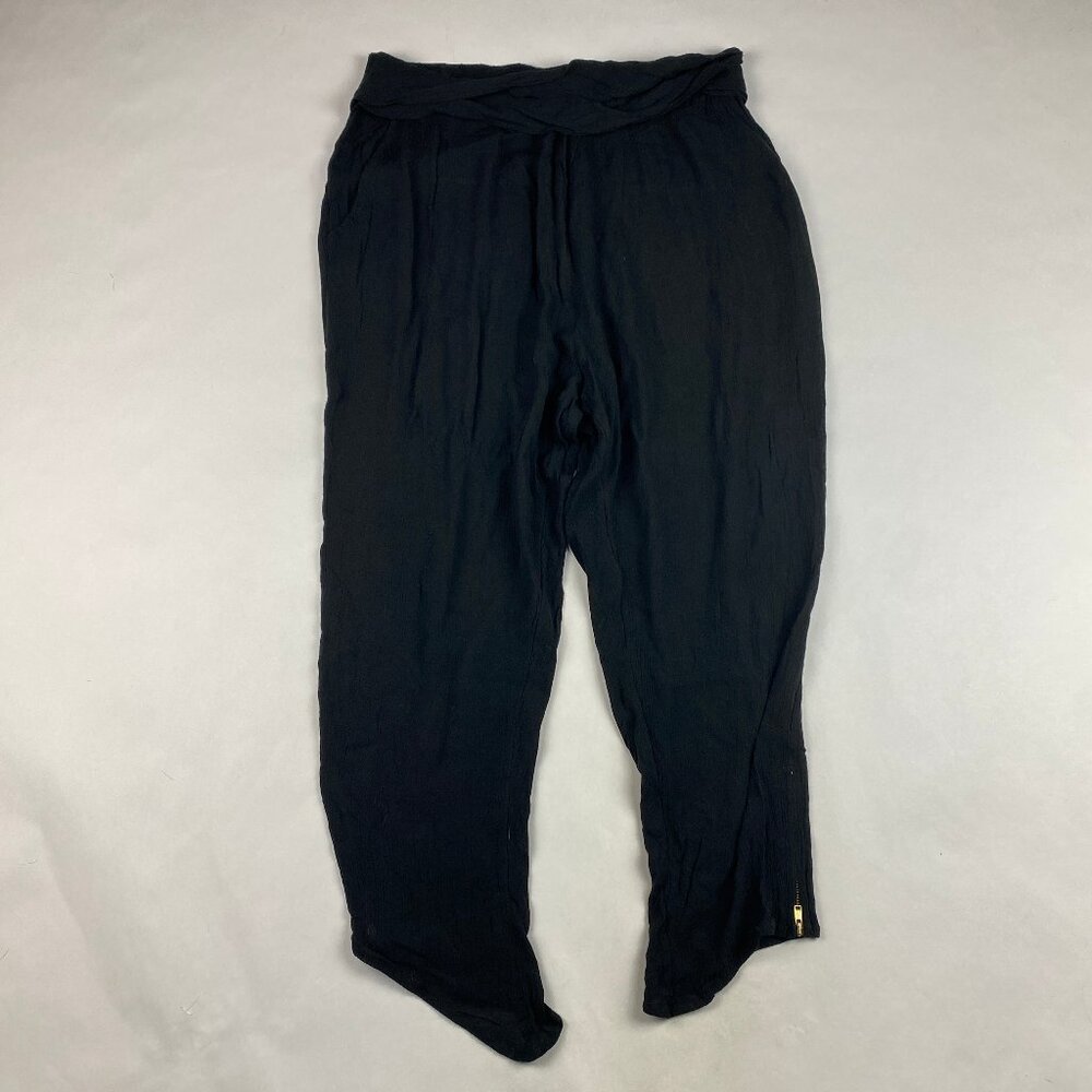 Free People Black Lightweight Crop Pants Women's Size M